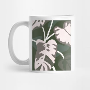 Dark Philodendron illustration Mug